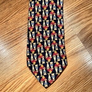 Nazareno Gabrielli 100% Silk Italian Neck‎ Tie navy blue
